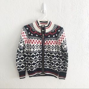 NWT! Tommy Hilfiger Fair Isle Zip Cardigan Sweater